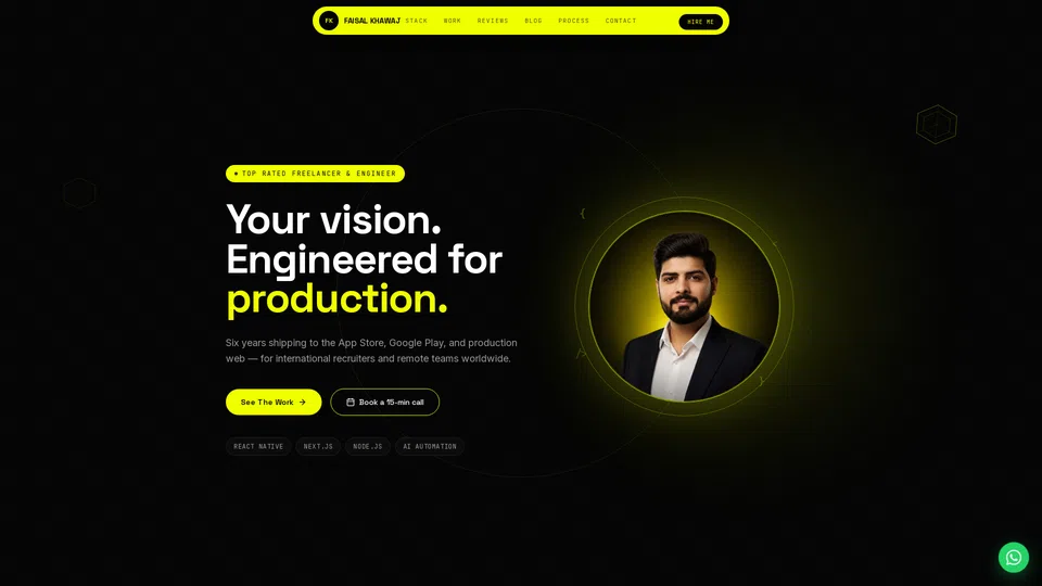 Homepage snapshot at launch