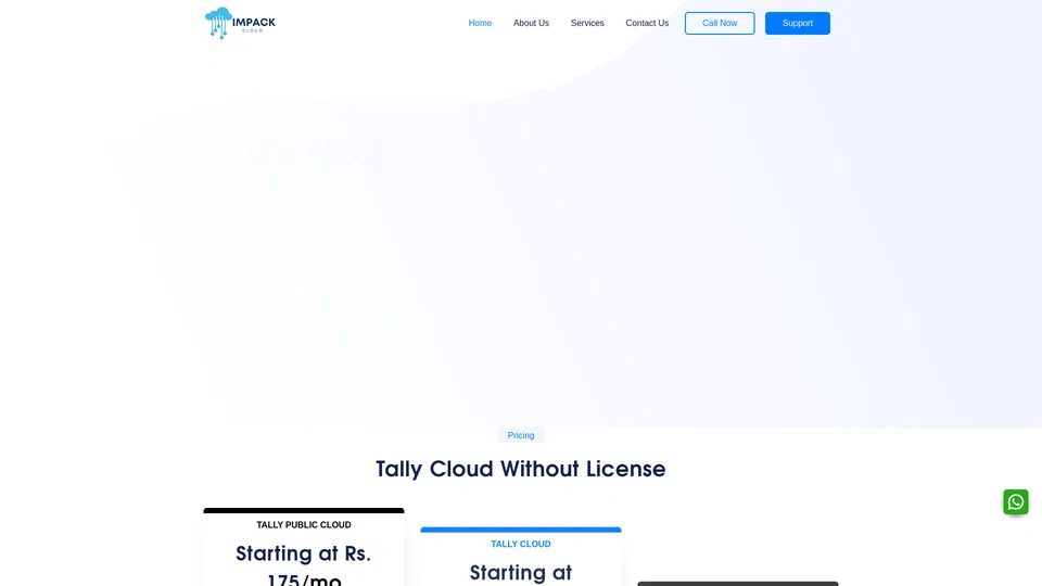 Homepage snapshot at launch