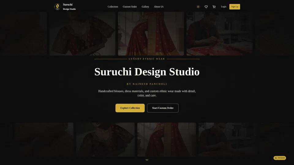 Homepage snapshot at launch