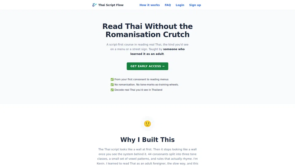 Homepage snapshot at launch