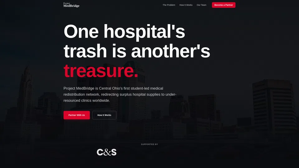 Homepage snapshot at launch