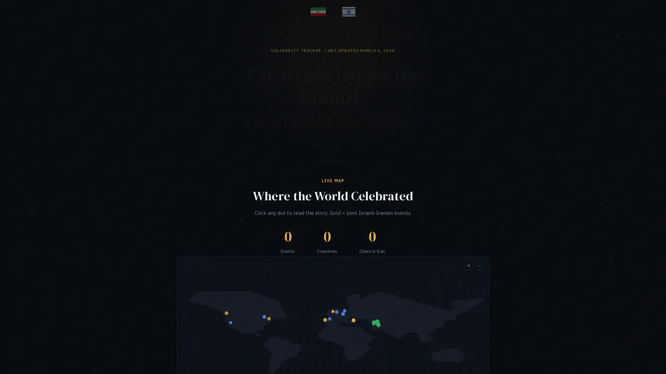 Homepage snapshot at launch