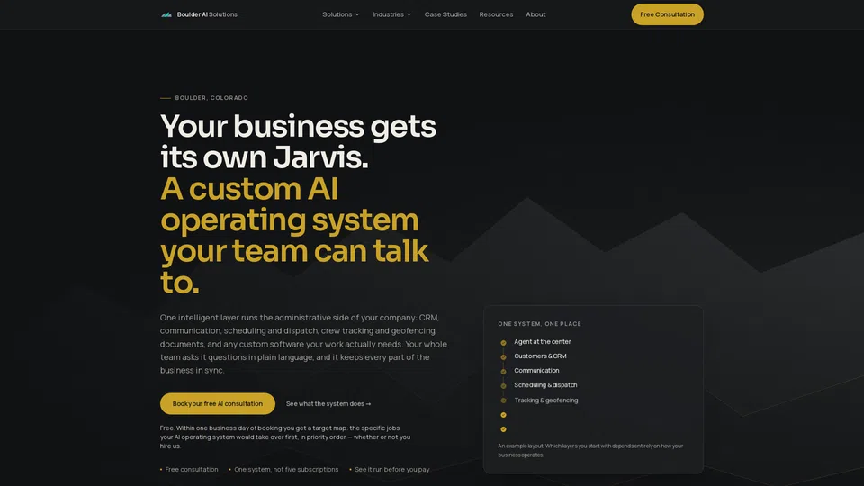 Homepage snapshot at launch