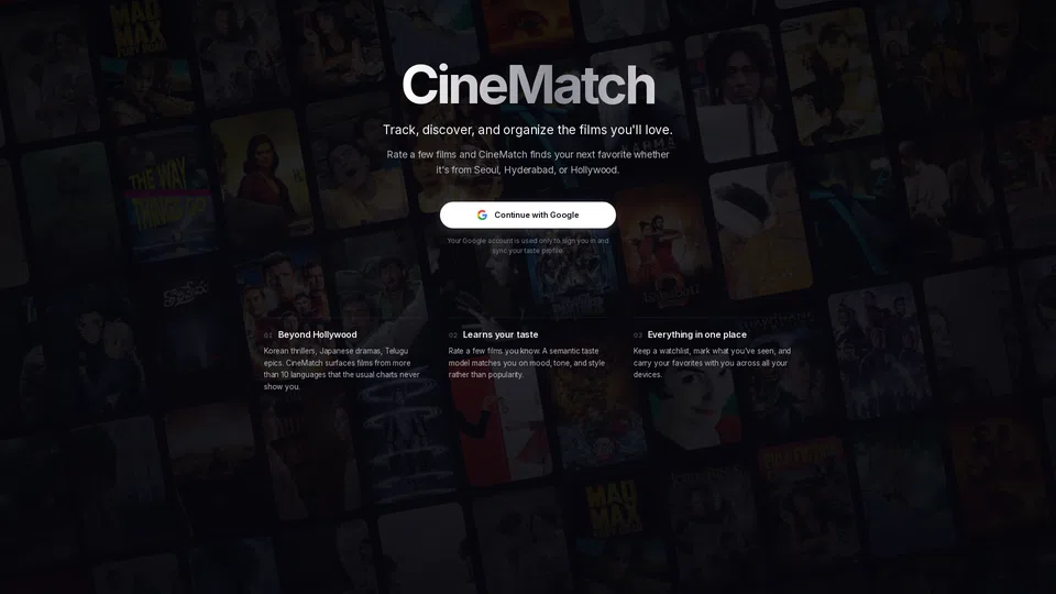 Homepage snapshot at launch