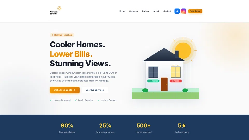 Homepage snapshot at launch