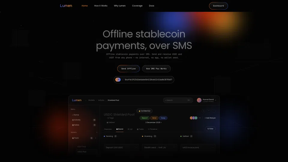 Homepage snapshot at launch