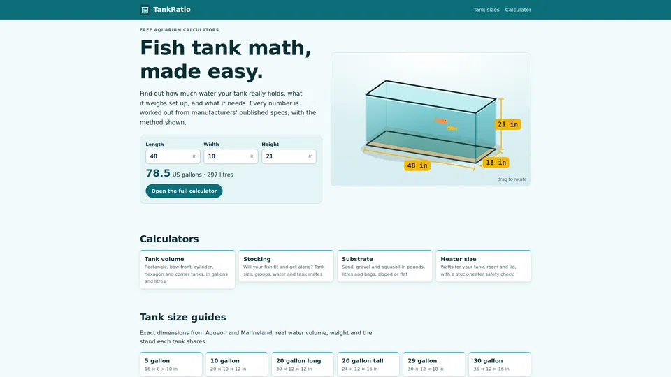 Homepage snapshot at launch