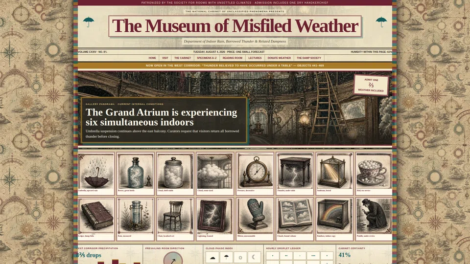 Homepage snapshot at launch
