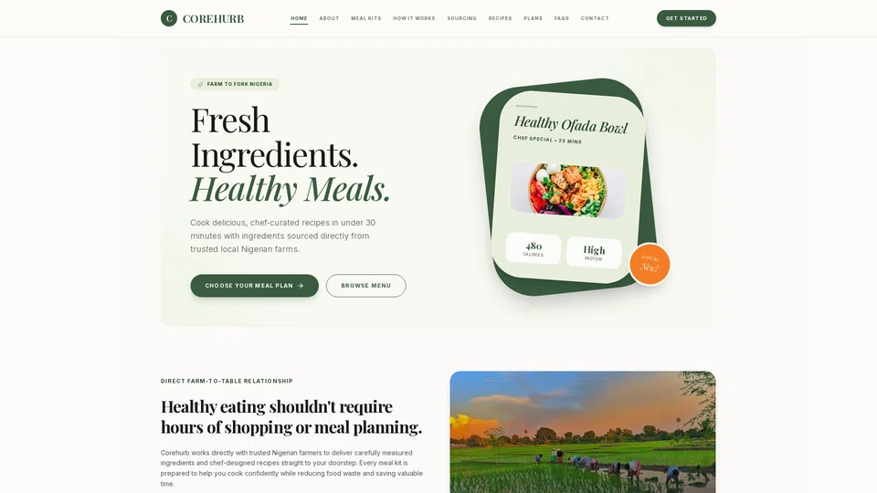 Homepage snapshot at launch