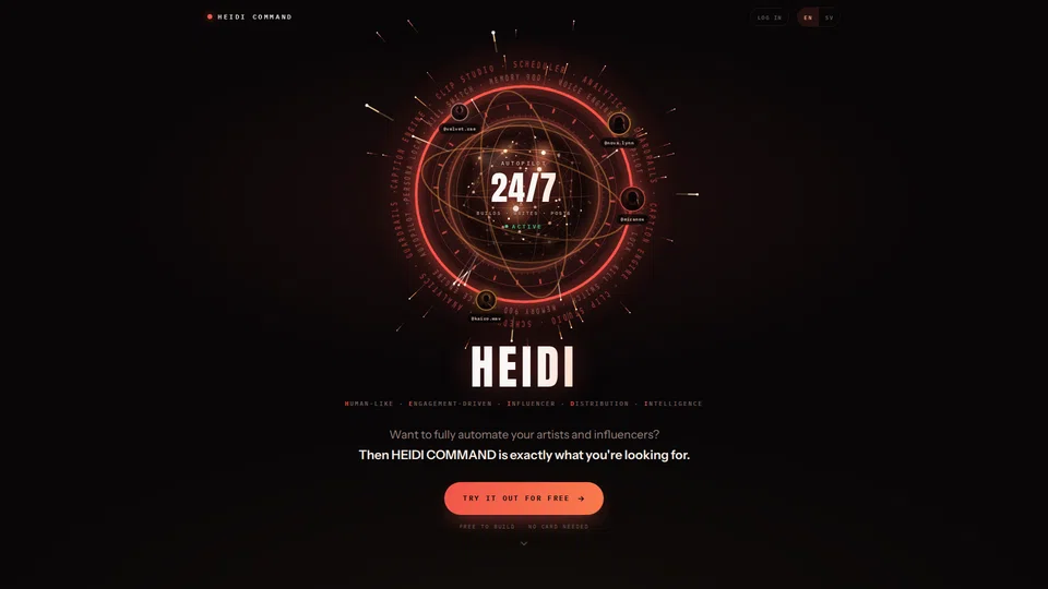Homepage snapshot at launch