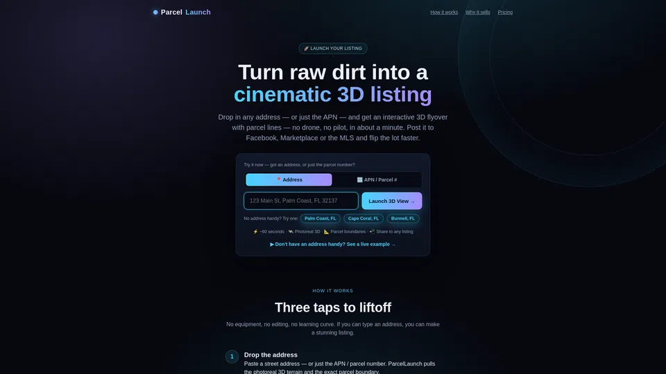 Homepage snapshot at launch