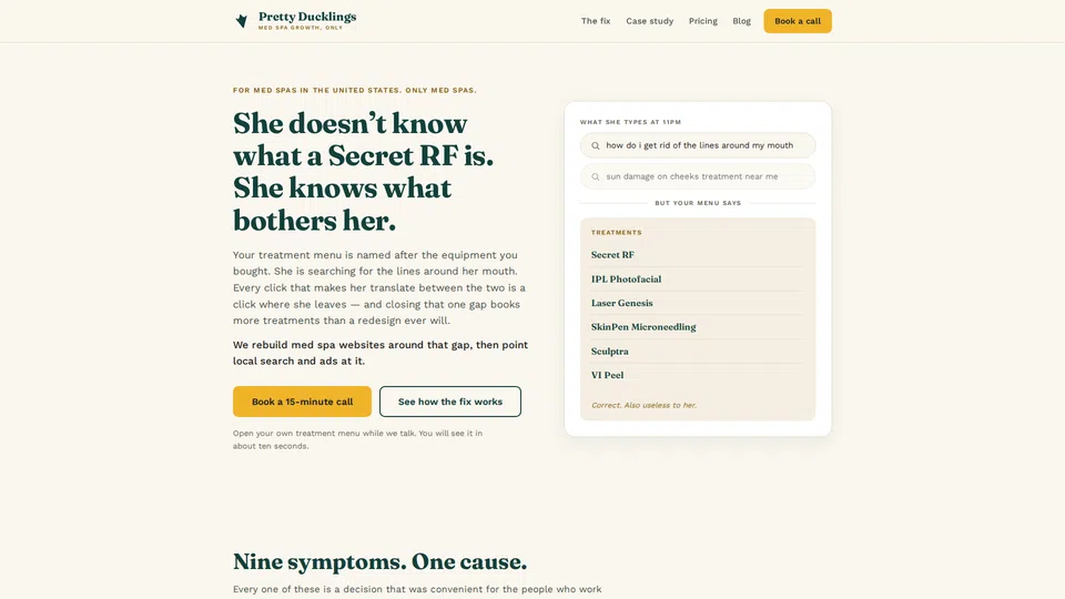Homepage snapshot at launch