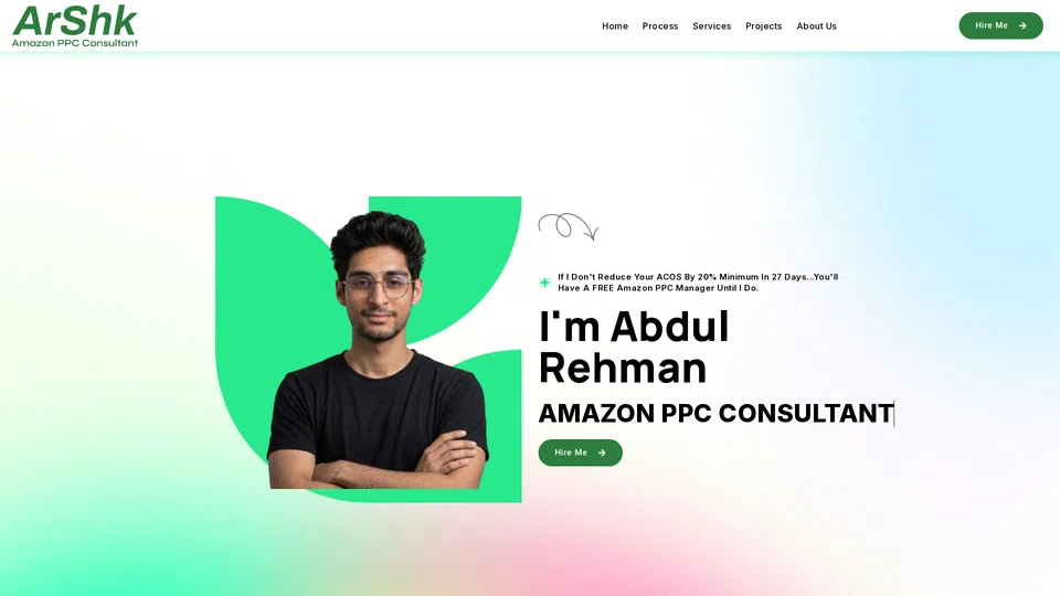 Homepage snapshot at launch