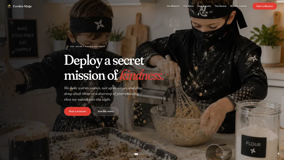 Homepage snapshot at launch