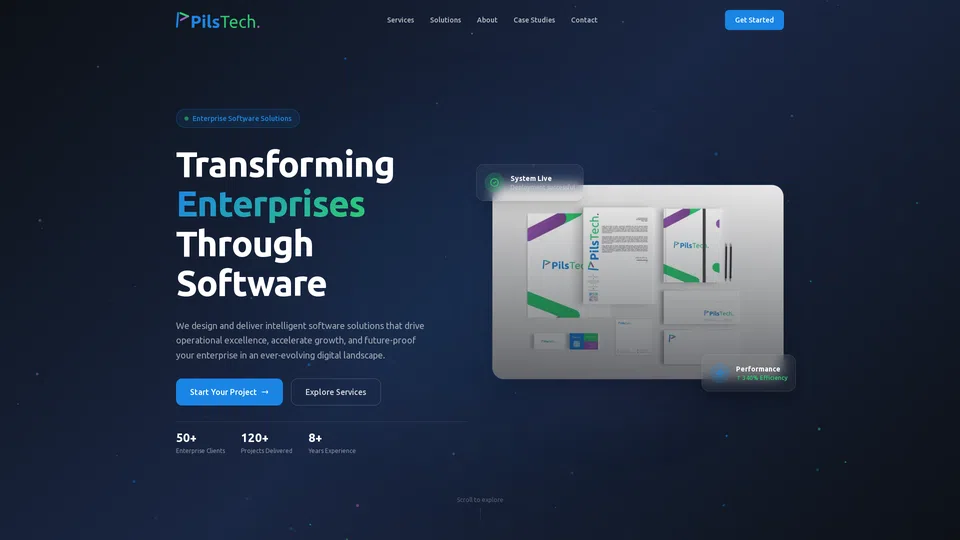 Homepage snapshot at launch