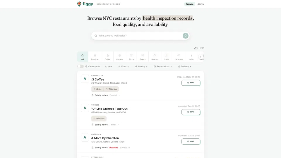 Homepage snapshot at launch