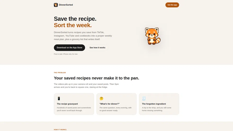 Homepage snapshot at launch