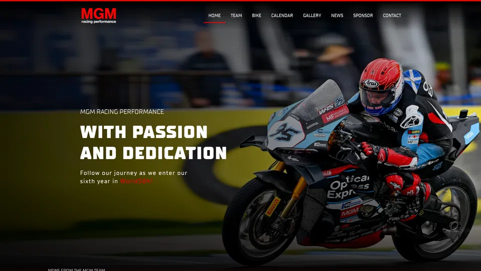 Homepage snapshot at launch