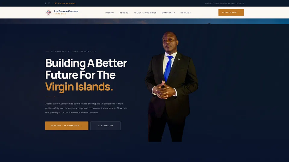 Homepage snapshot at launch