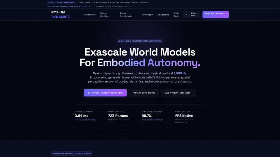 Homepage snapshot at launch