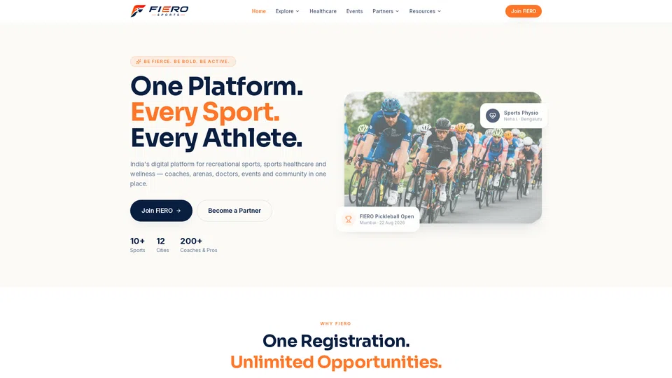 Homepage snapshot at launch