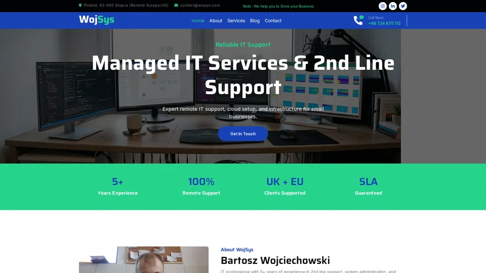 Homepage snapshot at launch