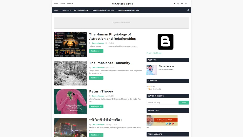 Homepage snapshot at launch