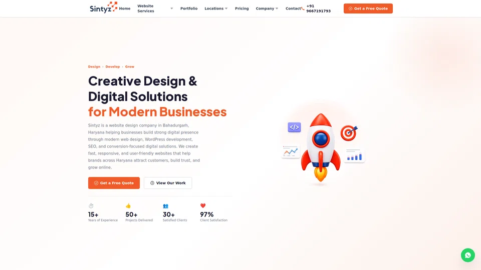 Homepage snapshot at launch