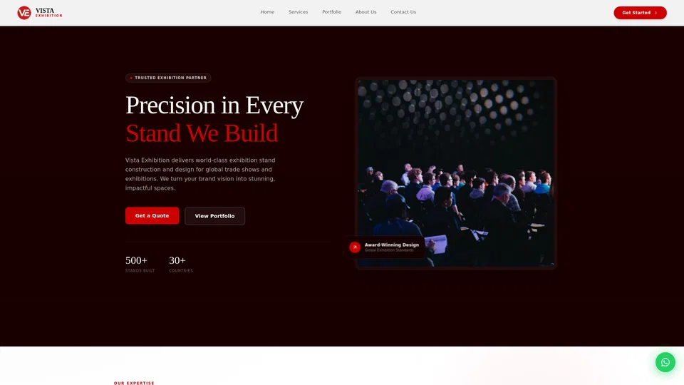 Homepage snapshot at launch