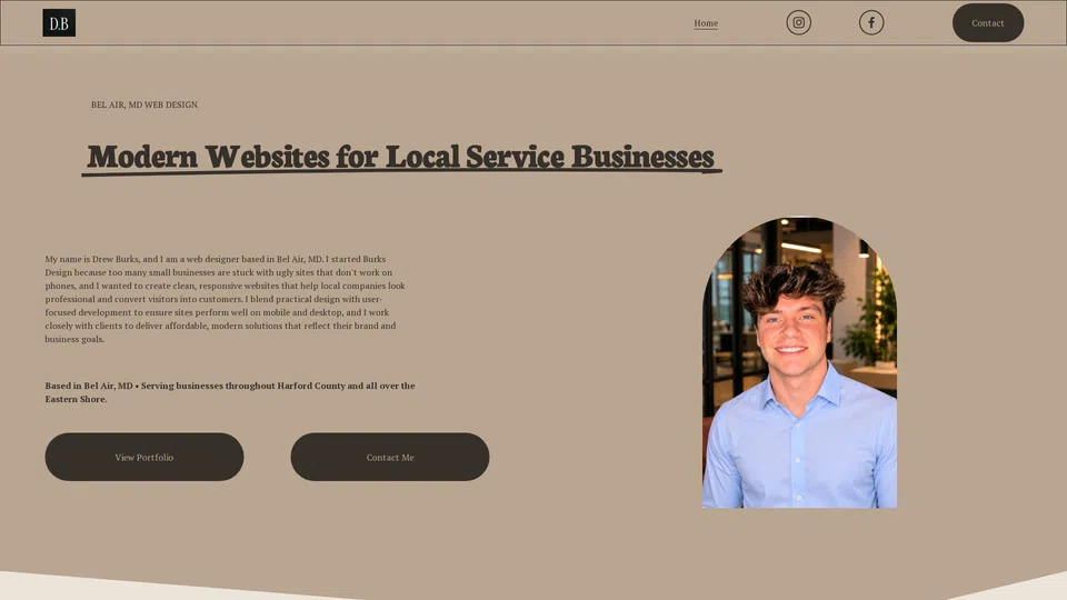 Homepage snapshot at launch