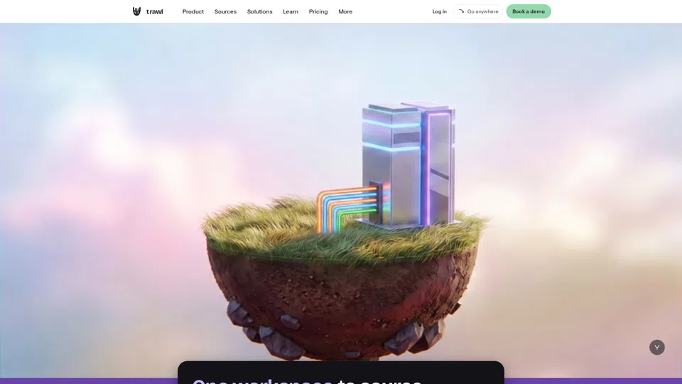 Homepage snapshot at launch