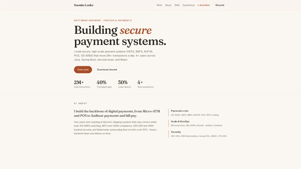 Homepage snapshot at launch