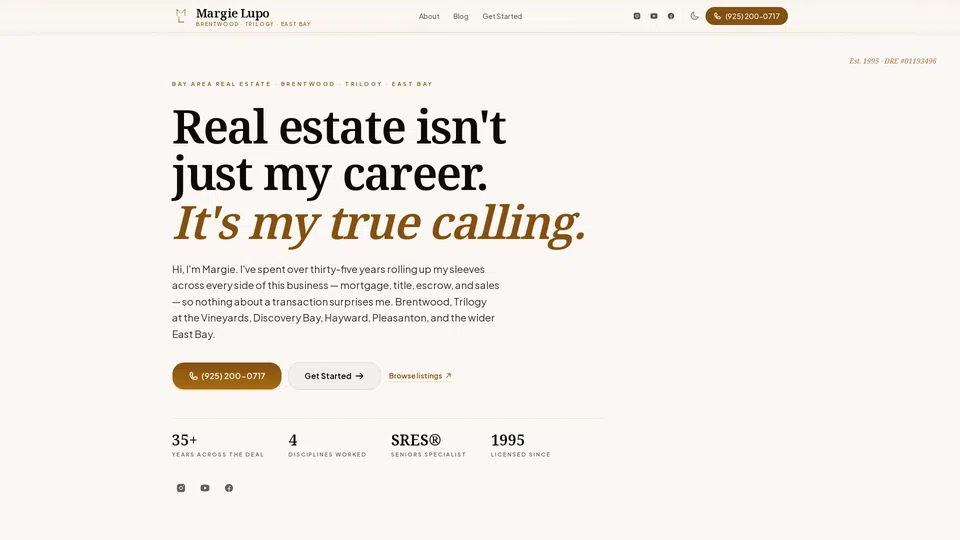 Homepage snapshot at launch
