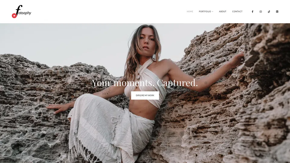 Homepage snapshot at launch