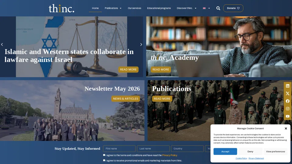Homepage snapshot at launch