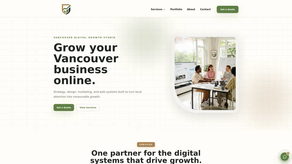 Homepage snapshot at launch
