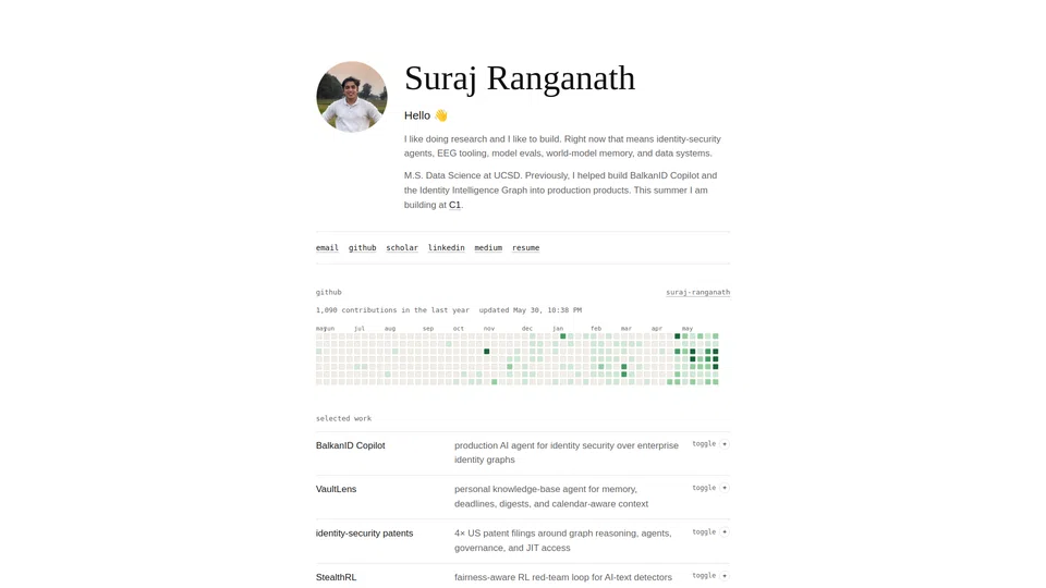 Homepage snapshot at launch