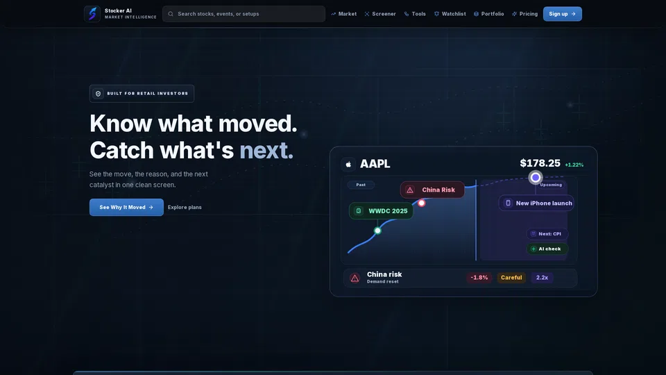 Homepage snapshot at launch