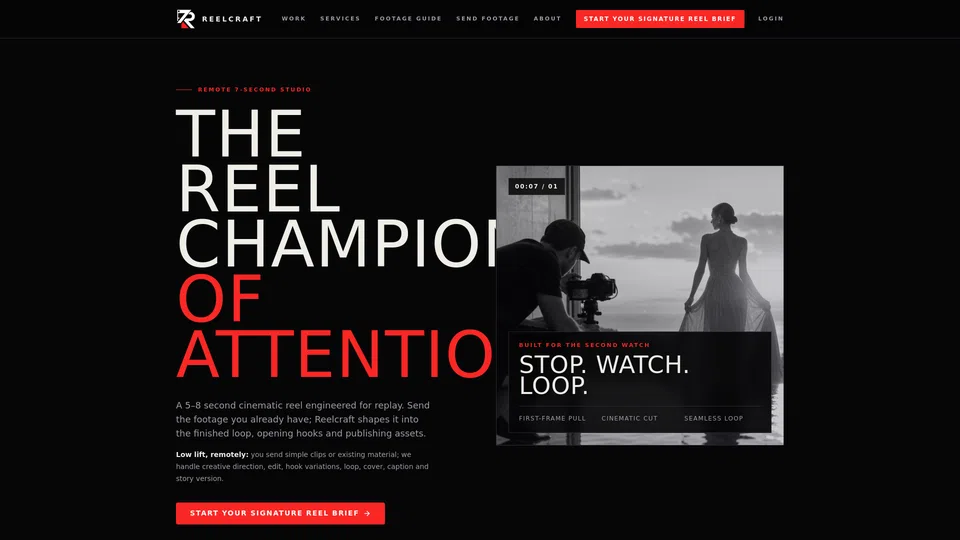 Homepage snapshot at launch