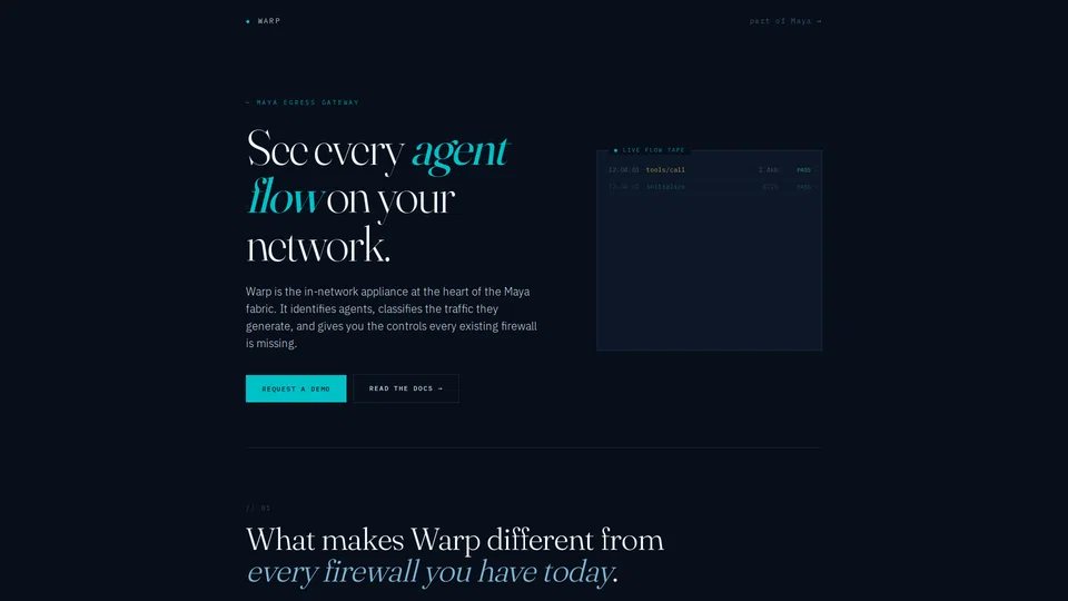 Homepage snapshot at launch