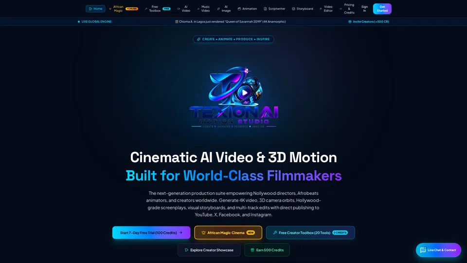 Homepage snapshot at launch