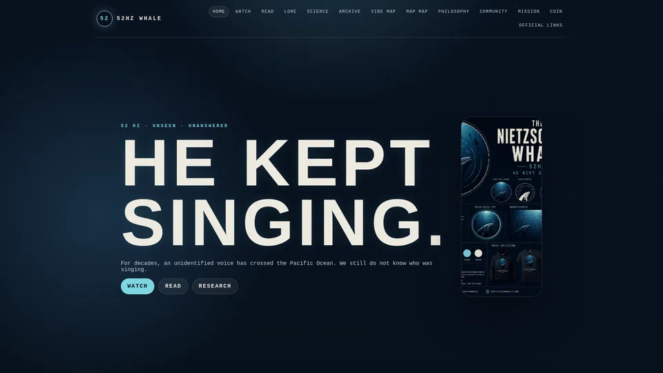 Homepage snapshot at launch