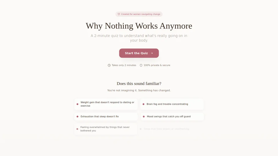 Homepage snapshot at launch