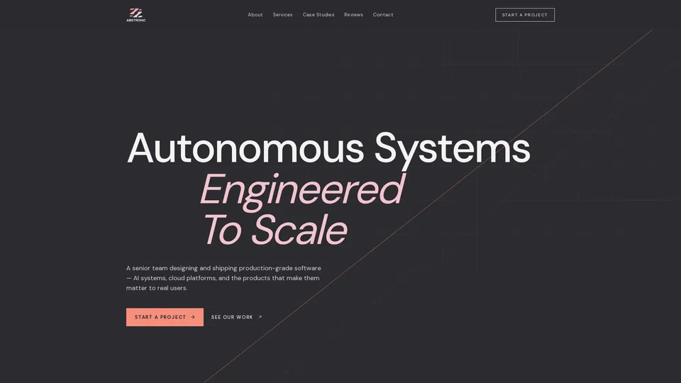 Homepage snapshot at launch