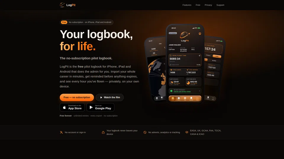 Homepage snapshot at launch