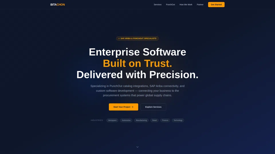 Homepage snapshot at launch