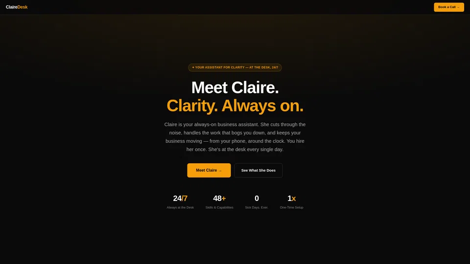 Homepage snapshot at launch