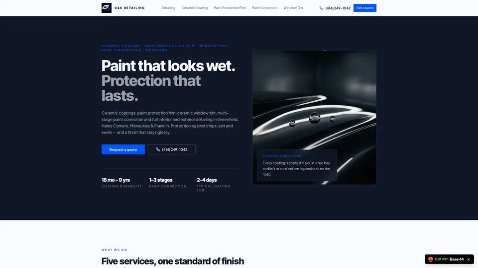 Homepage snapshot at launch