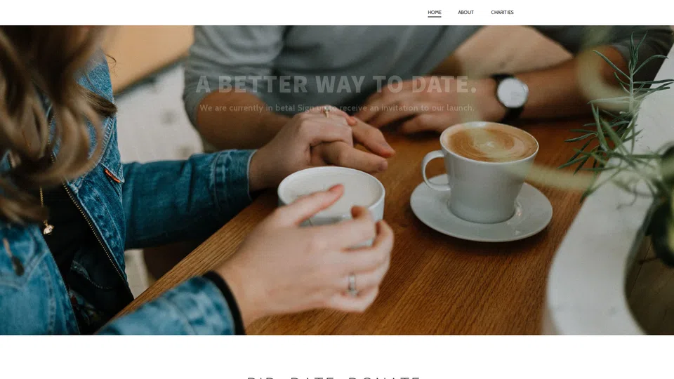 Homepage snapshot at launch