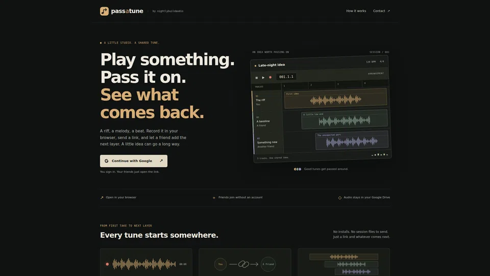 Homepage snapshot at launch